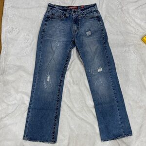 Aeropostale Men's Classic Blue Straight Leg Jeans-size 28x30